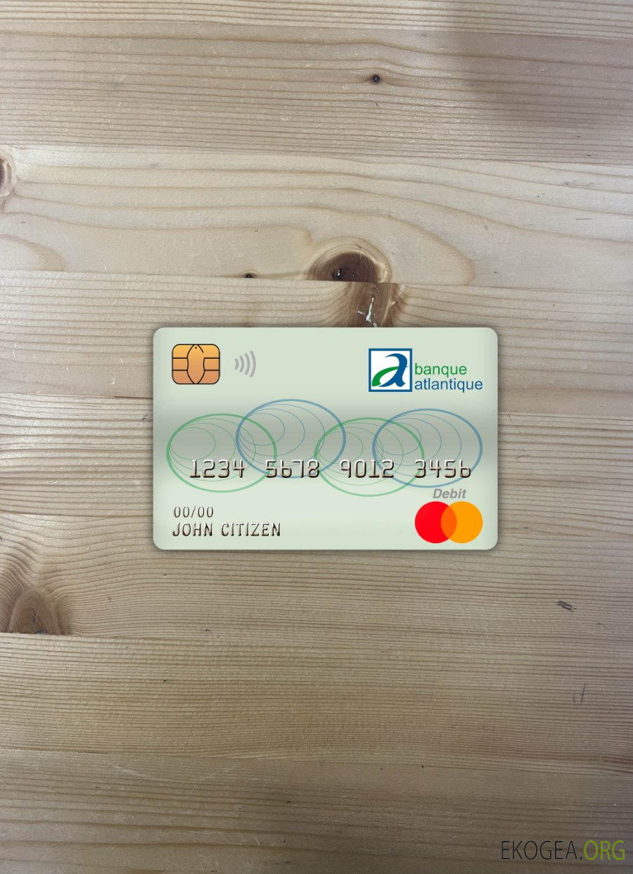 Photolook de la carte de débit principale de la banque atlantique du Cameroun